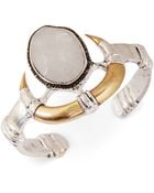 Lucky Brand Two-Tone Modern Metals Organic Horn Cuff Bracelet - Lyst
