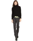Polo Ralph Lauren Aran-Knit Turtleneck Sweater - Lyst
