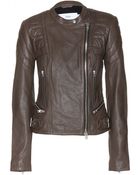 Closed Leather Biker Jacket - Lyst