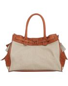 Zagliani Ostrich Large Gatsby Tote - Lyst