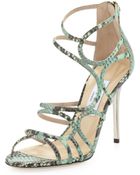 Jimmy Choo Sazerac Strappy Snake Sandal - Lyst