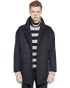 Antonio Marras Double Breasted Wool Peacoat - Lyst