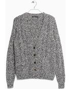 Mango Cable-Knit Cardigan - Lyst