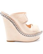 Giambattista Valli Chain Trim Wedge Sandals - Lyst