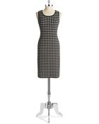 Anne Klein Windowpane Knit Shift Dress - Lyst