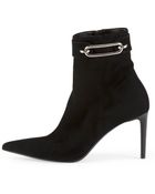 Balenciaga Suede Buckle-Strap Ankle Boot - Lyst
