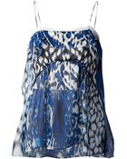 Roberto Cavalli Leopard Print Strap Top - Lyst
