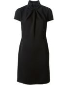 Lanvin Draped Dress - Lyst