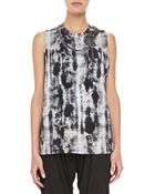 Haute Hippie Snakeskin-Printed Jersey Tank - Lyst