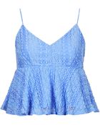 Topshop Peplum Lace Cami - Lyst
