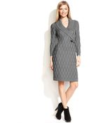 Calvin Klein Three-Quarter-Sleeve Knit Buckle Sweater - Lyst