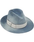 Eugenia Kim Blue Marbled Harper Felt Fedora Hat - Lyst