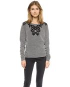 Maison Scotch Long Sleeve Sweater - Grey - Lyst