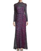 Carolina Herrera Lace Gown With Contrast Lining - Lyst