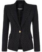 Balmain Jacquard Jacket - Lyst