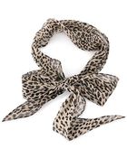 Saint Laurent Leopard Print Scarf - Lyst
