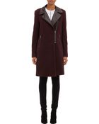 Mason by Michelle Mason Leather-Lapel Car Coat - Lyst