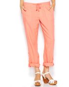 Maison Jules Low-rise Straight-leg Linen-blend Pants - Lyst