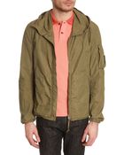 C P Company Hooded Kagoule Green Jacket - Lyst