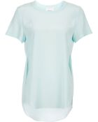 3.1 Phillip Lim Chiffon Top With Overlap Seam - Lyst