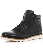 River Island Black High Top Boots - Lyst