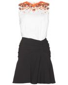 Miu Miu Embellished Crepe Dress - Lyst