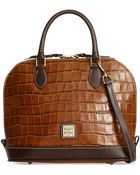 Dooney & Bourke Croco Zip Satchel - Lyst