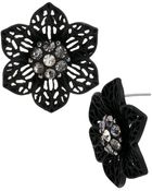 Betsey Johnson Flower Button Stud Earrings - Lyst