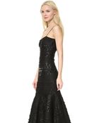 Wes Gordon Banded Lace Dress - Black - Lyst