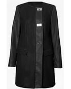 French Connection Carrie Contrast Sleeve Coat - Lyst