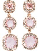 Kate Spade Basket Pave Drop Earrings - Lyst