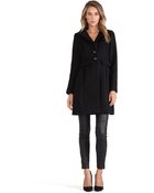 Kate Spade Faux Fur Collar Dresscoat - Lyst
