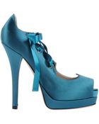 Fendi Pumps With Open Toe - Lyst