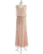 J Kara Bead And Sequin Sleeveless Gown - Lyst