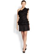 Bottega Veneta One-shoulder Pleated Bustier Top - Lyst