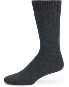 Saks Fifth Avenue Black Label Ribbed Cashmere-Blend Mid-Calf Socks - Lyst