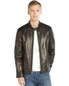 Marc New York Black Leather Zip Front Filled 'Sam' Jacket - Lyst