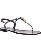 Giuseppe Zanotti Jeweled Thong Sandals - Lyst
