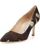 Manolo Blahnik Bb Satin 70Mm Pump - Lyst