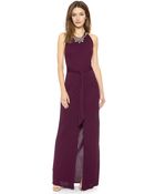 Rory Beca Lily Halter Gown - Currant - Lyst
