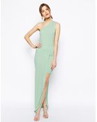 Asos Maxi Dress With Asymmetric One Shoulder - Lyst