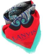 Lanvin Printed Scarf - Lyst