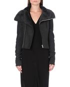 Rick Owens Shearling Biker Jacket - Lyst