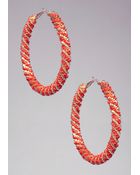 Bebe Painted Hoop Earrings - Lyst
