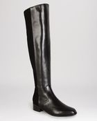Karen Millen Flat Over The Knee Boots - Leather Suede - Lyst