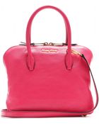 Miu Miu Leather Tote - Lyst