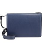 Barneys New York Saffiano Messenger Bag - Lyst