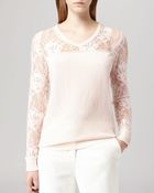 Reiss Sweater - Chloe Lace Detail - Lyst