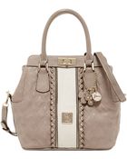 Guess Miss Social Turnlock Satchel - Lyst
