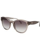 Diesel Women'S Wayfarer Grey Transparent Sunglasses - Lyst